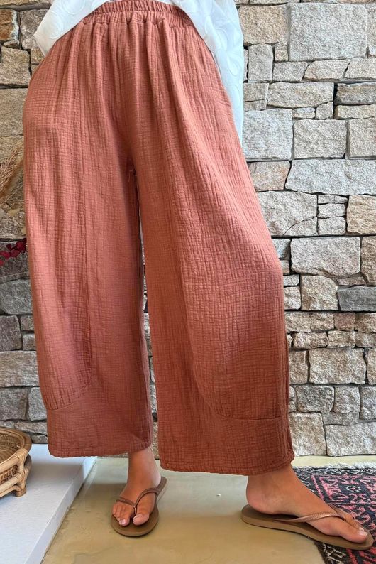 Santos Cushion Cotton Quirky Pant Chestnut
